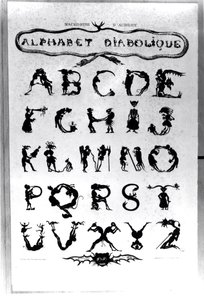 Devilish Alphabet, gravert av Delannois, 1825